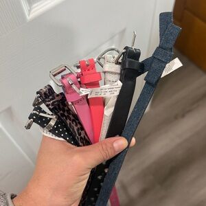 Set of Black and Pink Belts